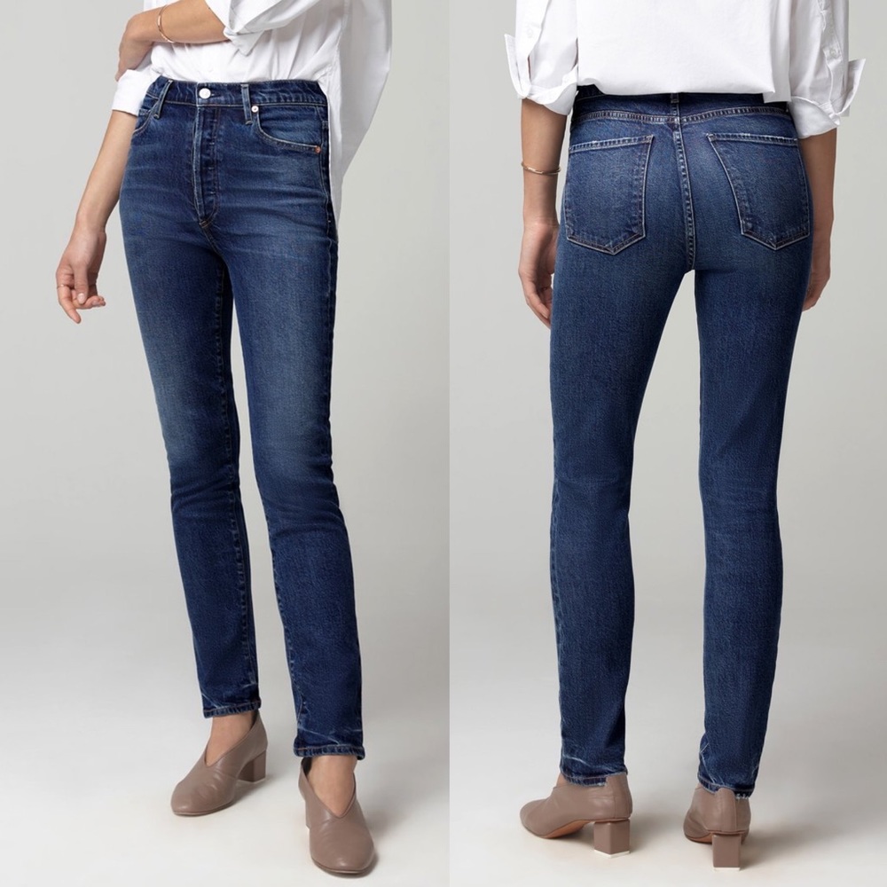 Citizens Of Humanity Jeans 27 Olivia High Rise Slim In Gleams!
